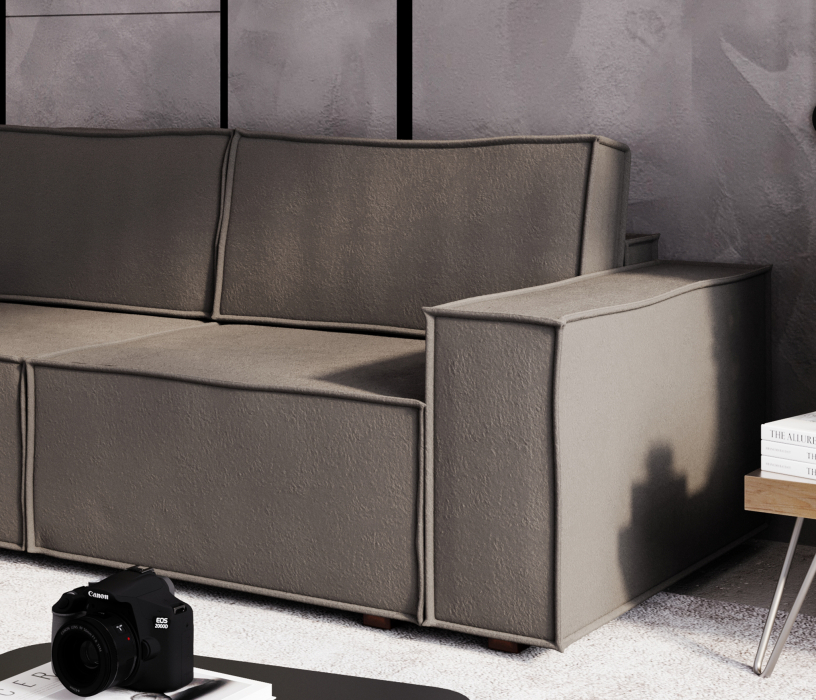 Диваны с ящиком для белья, Диван-кровать Лофт, велюр