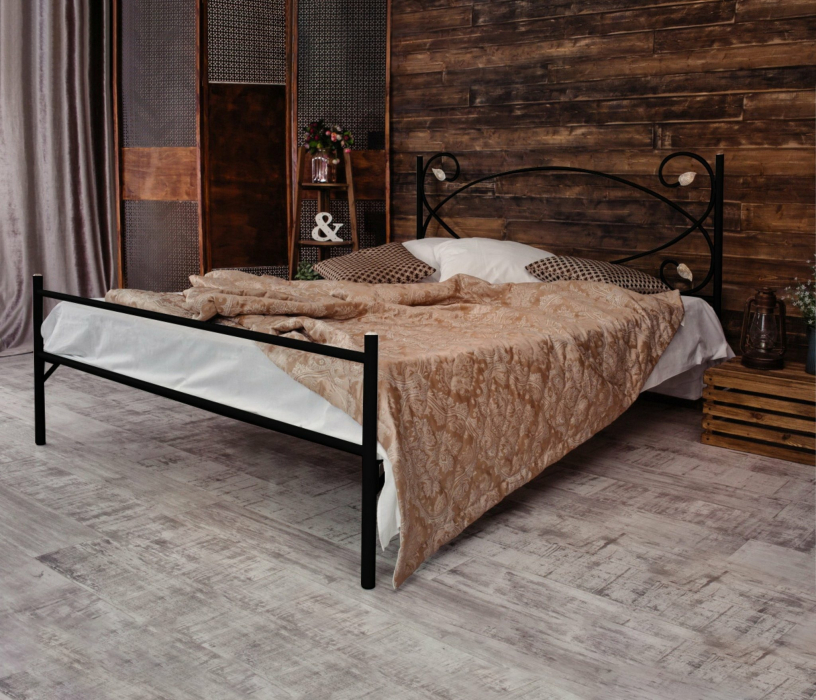 Двуспальные, Кованая кровать Виктория 1.6 с одной спинкой