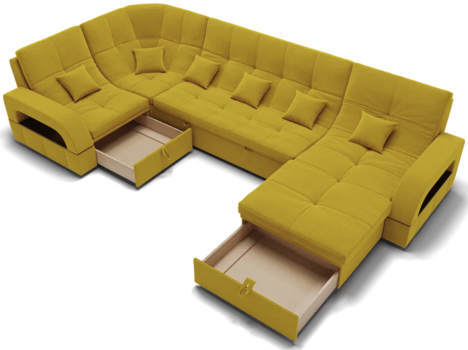 Диваны модульные угловые, Модульный диван Майами-2,микровелюр,антивандальная ткань,венеция