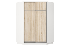 Угловые шкафы, Шкаф-купе Премьер Лайт 71 угловой (08;08) двухдверный