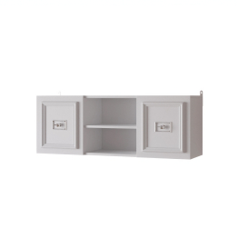 Шкаф Валенсия навесной 110х35х40 см серебро