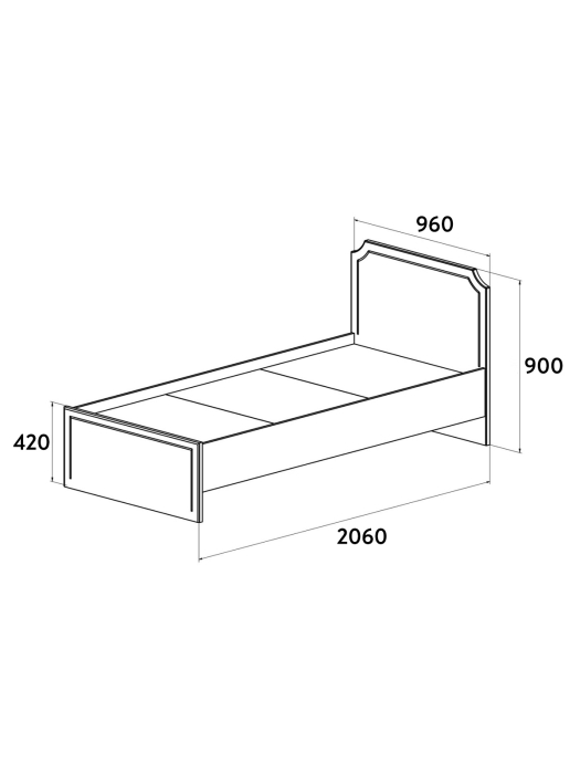 Кровати 90 см, Кровать ДримСтар ДС-50 (900х2000)