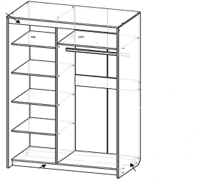 Шкаф-купе шк-22 трёх дверный