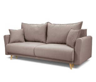 Диван кровать прямой со спальным местом "Мия", микровелюр