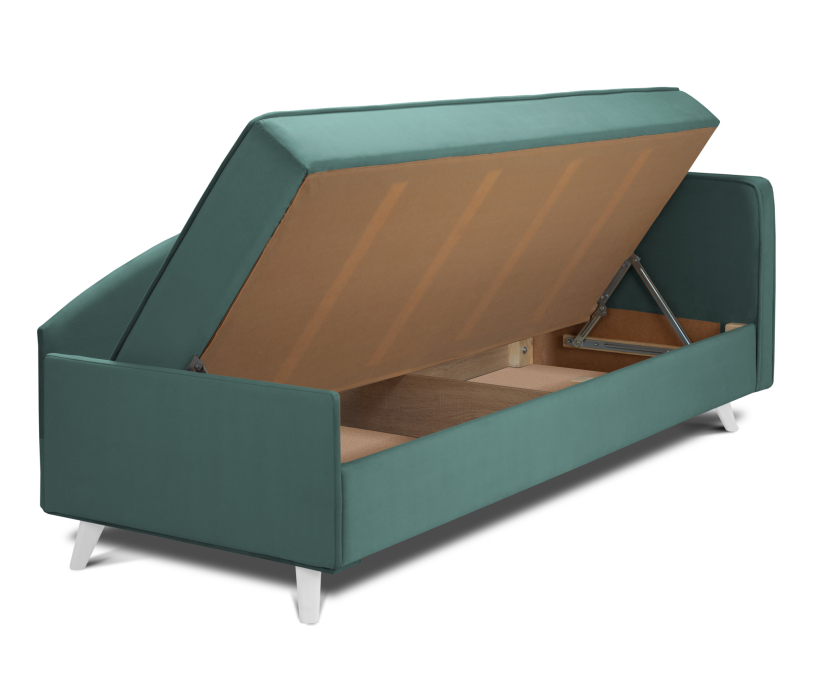 Мягкая кровать, Кровать тахта угловая Альфа  с подъемным механизмом, микровелюр