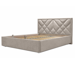 Кровать с мягким изголовьем Сидней 160 с подъемным механизмом, микровелюр