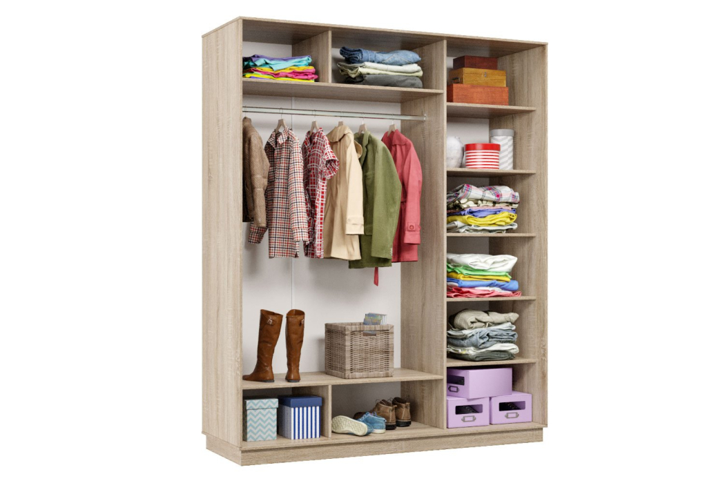 Шкафы-купе 3-х дверные, Шкаф-купе Премьер Лайт 22 (05;05;05) трехдверный