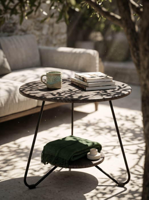 Журнальные столики, Стол журнальный БьютиСтайл 38 дуб шоле коричневый/черный