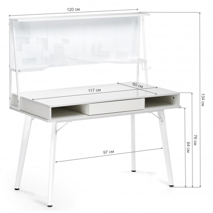 Прямые компьютерные столы, Офисная мебель Ivor