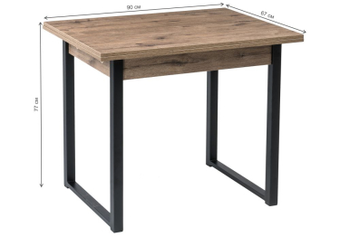 Стол деревянный Форли (черный матовый)