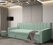 Мягкая кровать, Кровать тахта Манхэттен НПБ 1600, микровелюр