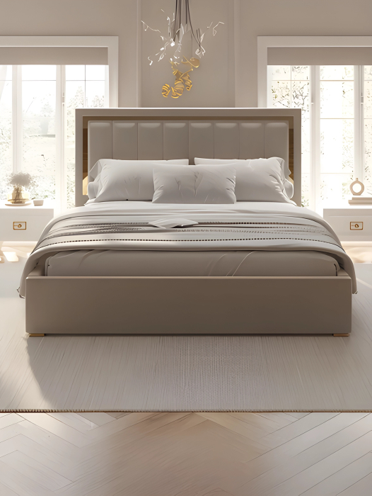 Мягкая кровать, Кровать Валенсия с подъемным механизмом 180х200 см велюр, золото