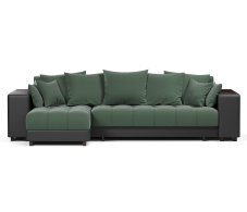 Диваны угловые в гостиную, Диван-кровать угловой  Дубай еврокнижка,велюр+экокожа