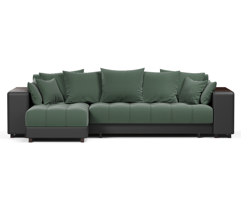 Диваны угловые в гостиную, Диван-кровать угловой  Дубай еврокнижка,велюр+экокожа