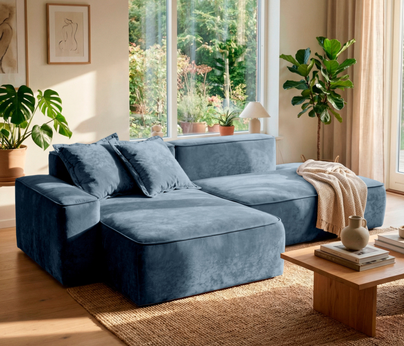 Диваны еврокнижки, Диван угловой "Бали"со спальным местом, микровелюр