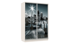 Шкафы-купе 2-х дверные, Шкаф-купе Премьер Лайт 02 Мини Ф-1356 двухдверный