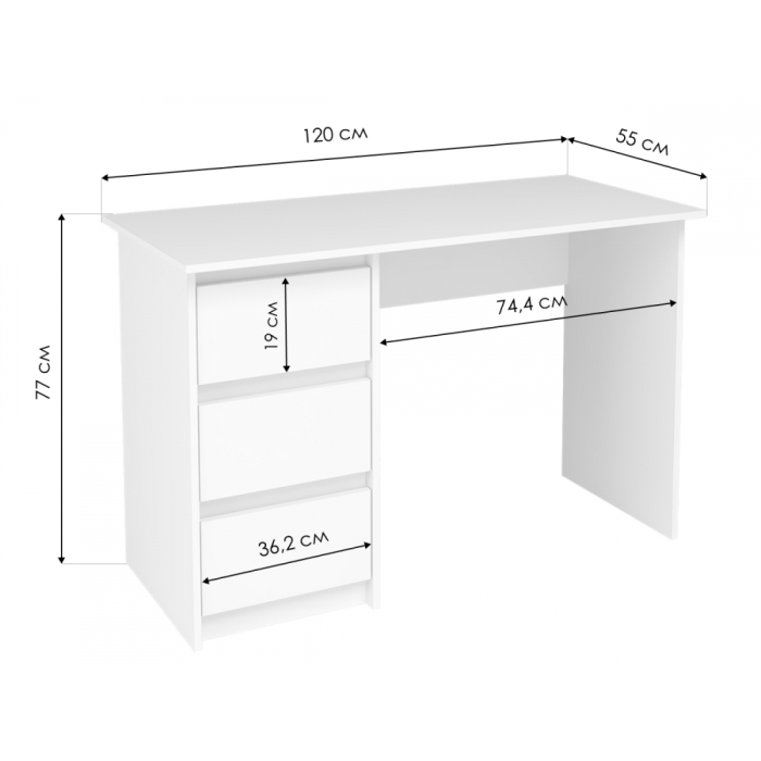 Прямые компьютерные столы, Письменный стол Идена