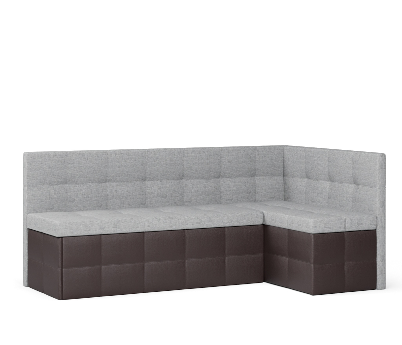 Диваны угловые кухонные, Диван кухонный угловой Домино выкатной, рогожка+экокожа