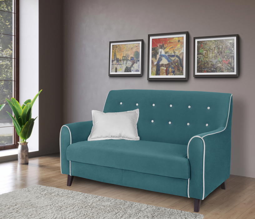 Дизайнерские диваны для гостиной, Диван прямой нераскладной Муссон, микровелюр