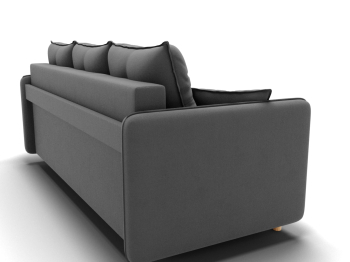 Прямой диван Лотос,еврокнижка,велюр