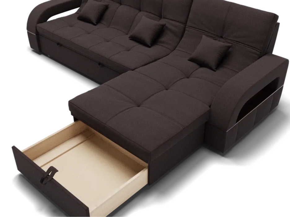 Диваны с ящиком для белья, Модульный диван Майами-2,микровелюр,антивандальная и водостойкая ткань,венеция