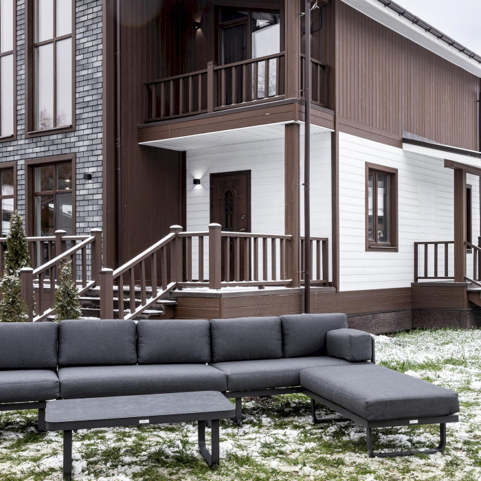 Комплекты мебели, Лаунж-зона GISELLE с угловым диваном из алюминия