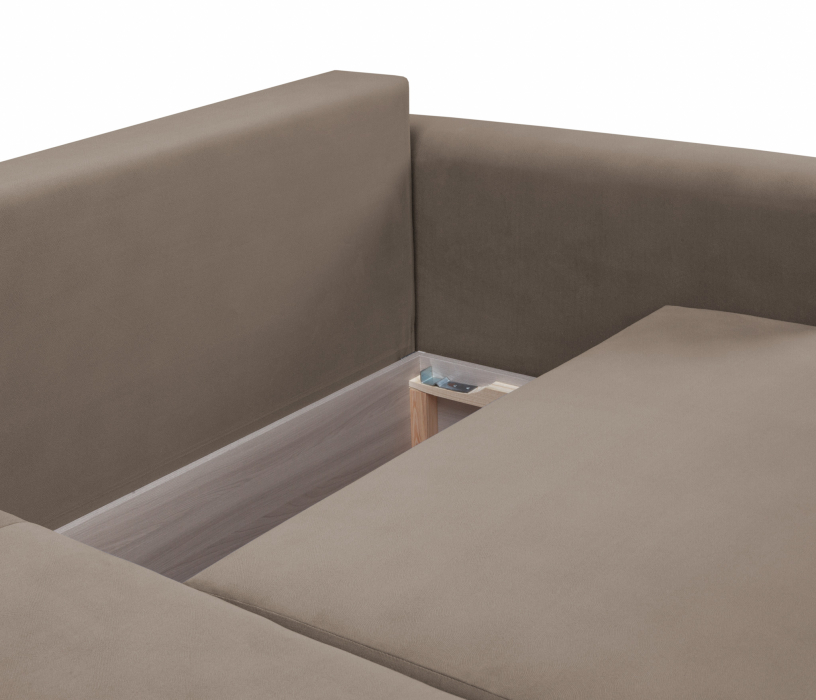 Диваны угловые в гостиную, Диван угловой еврокнижка со спальным местом Мэдисон, микровелюр