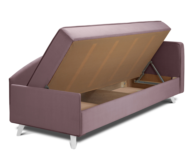 Мягкая кровать, Кровать тахта угловая Альфа  с подъемным механизмом, микровелюр