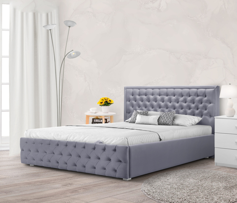 Мягкая кровать, Кровать с мягким изголовьем  Флоренция 1400 с подъемным механизмом