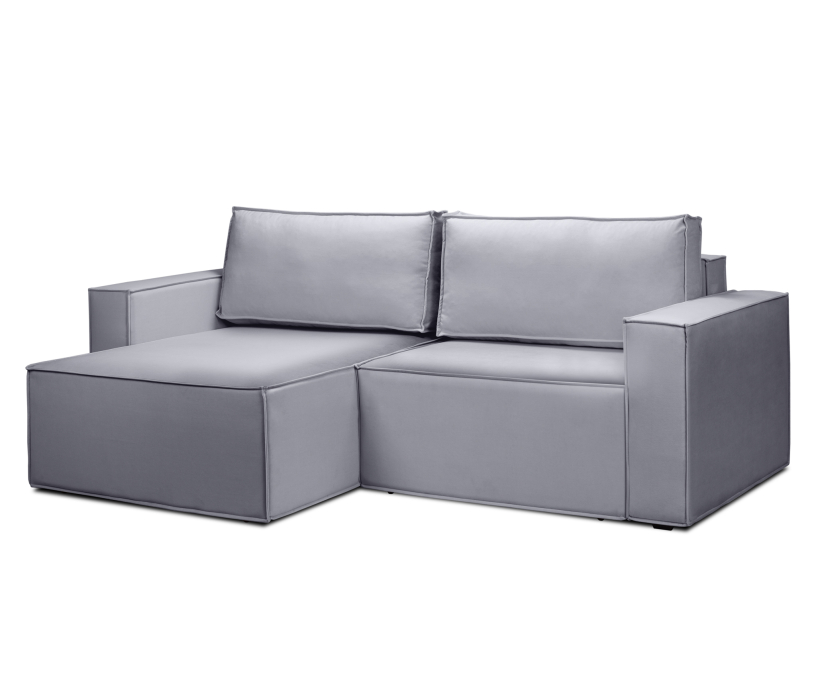 Диваны угловые в гостиную, Диван угловой Чикаго со спальным местом, микровелюр