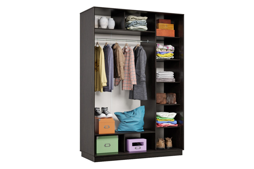 Шкафы-купе 2-х дверные, Шкаф-купе Премьер 10 двухдверный фасады Медиум, вставка бронза