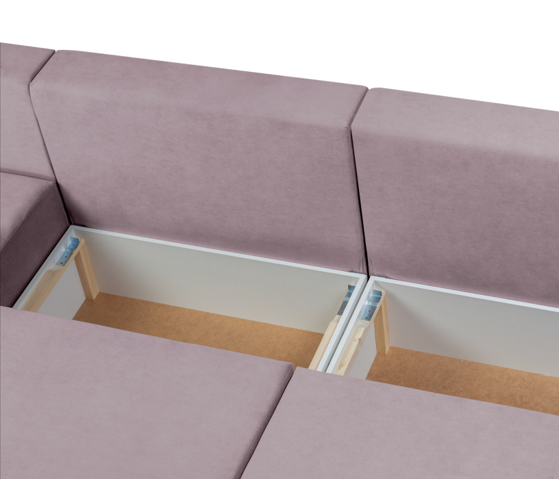 Диваны угловые в гостиную, Диван модульный со спальным местом Мэдисон П-образный