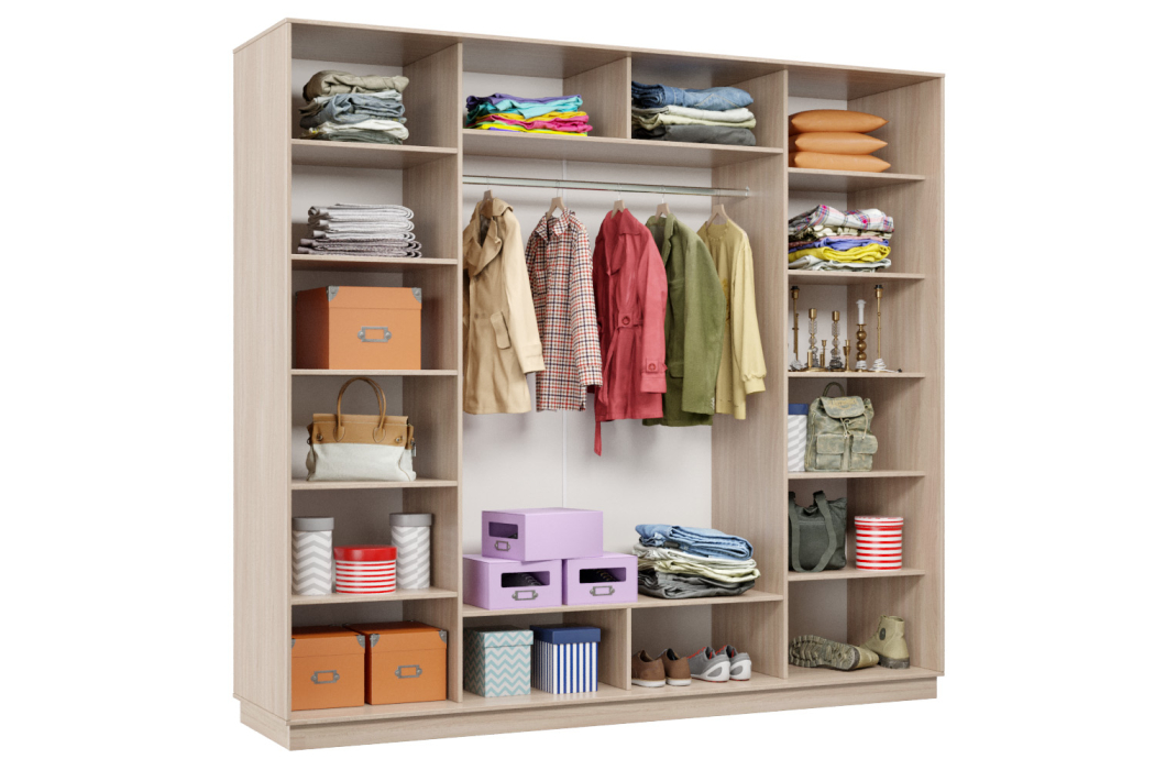 Шкафы-купе 3-х дверные, Шкаф-купе Премьер Лайт 58 (02;01;02) трехдверный