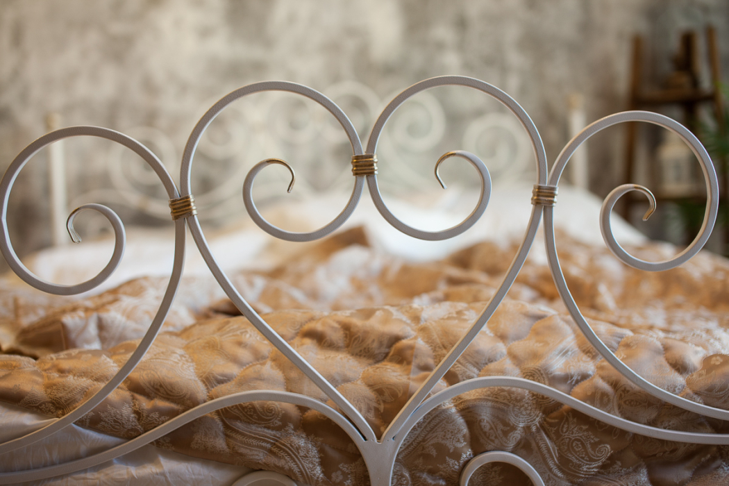 Кованые кровати, Кованая кровать Кармен 1.4 с двумя спинками