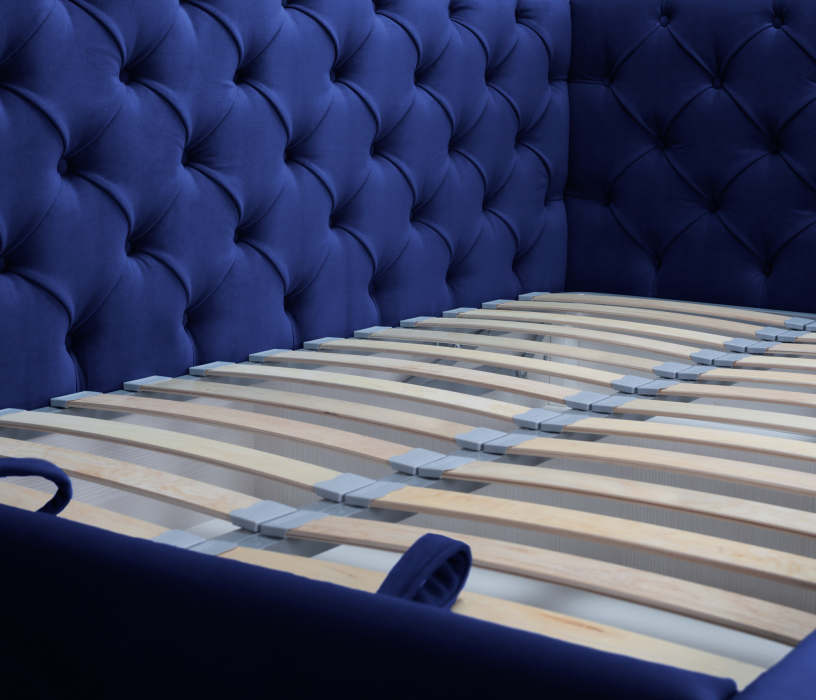 Мягкая кровать, Кровать с мягким изголовьем угловая Оливия 1200 с подъемным механизмом, микровелюр