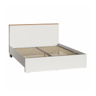 Кровати 160 см, Кровать Остин 11.53, белая шагрень, дуб золотой крафт