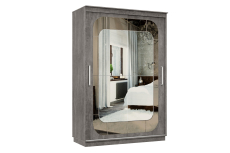 Шкафы-купе 2-х дверные, Шкаф-купе Премьер 10 двухдверный фасады Медиум, вставка бронза