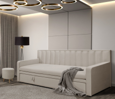 Мягкая кровать, Кровать тахта Манхэттен НПБ 1600, микровелюр