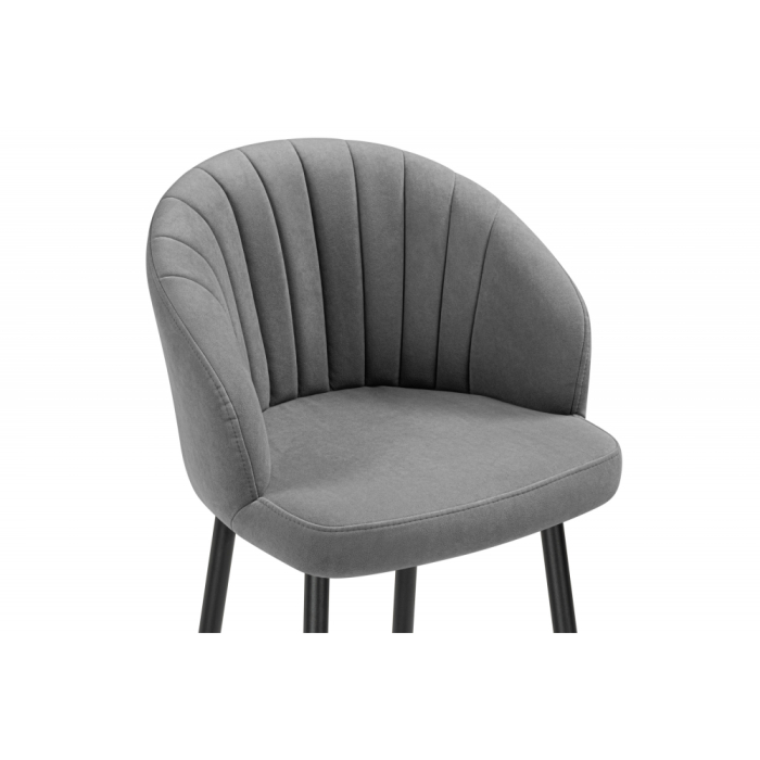 Барные стулья, Стул полубарный на металлокаркасе Бэнбу некрутящийся marseille (чёрный)