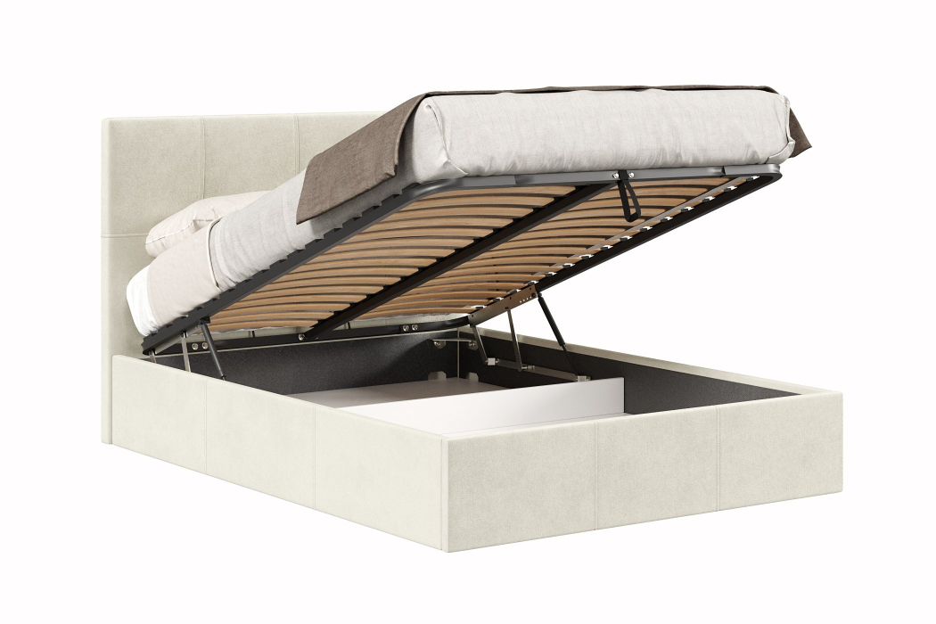 Мягкая кровать, Кровать Марсель 1400 с подъёмным механизмом,  велюр