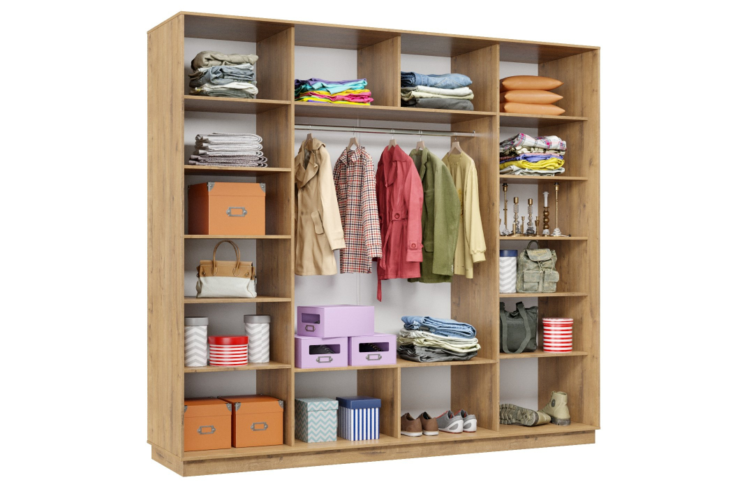 Шкафы-купе 3-х дверные, Шкаф-купе Премьер 60 (11ЗБ;11ЗБ;11ЗБ) фасады зеркало бронза/трёхдверный/Профиль чёрный муар