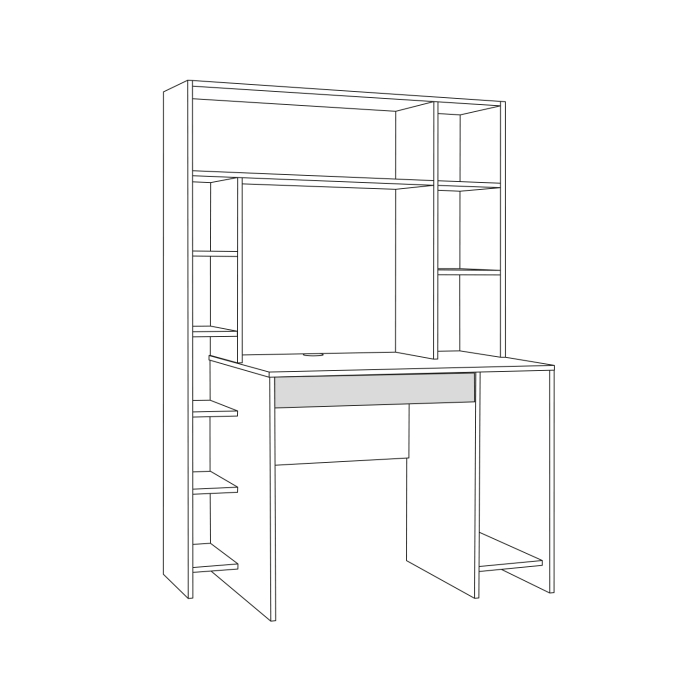 Прямые компьютерные столы, Стол компьютерный Комфорт 12.71, дуб золотой крафт, белая аляска