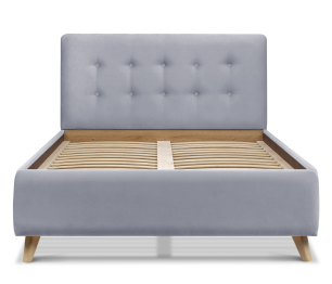 Кровать с мягкий изголовьем Адель 1,2, микровелюр