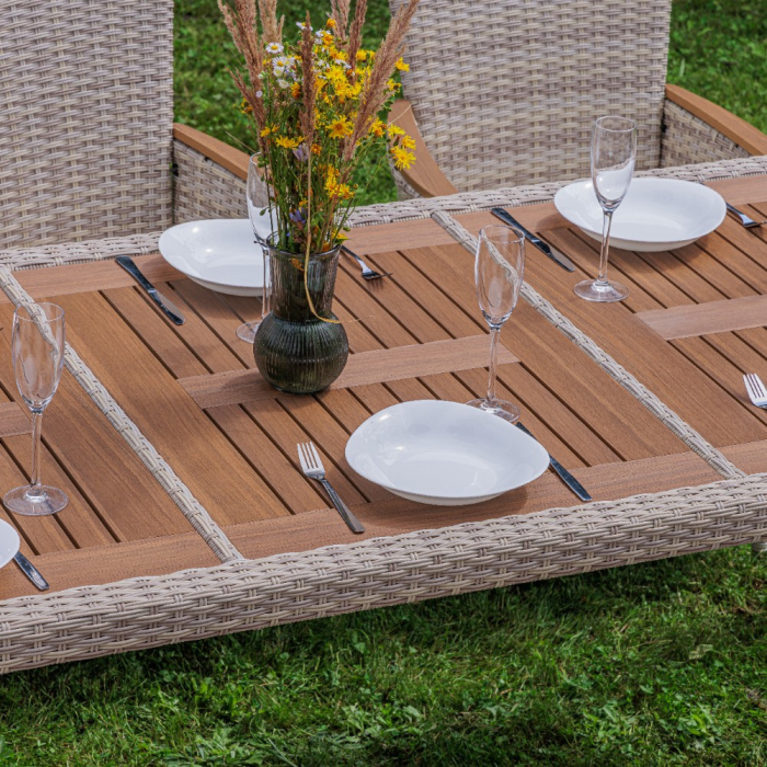 Комплекты мебели, Обеденный комплект AMELIA бежевого цвета на 8 персон