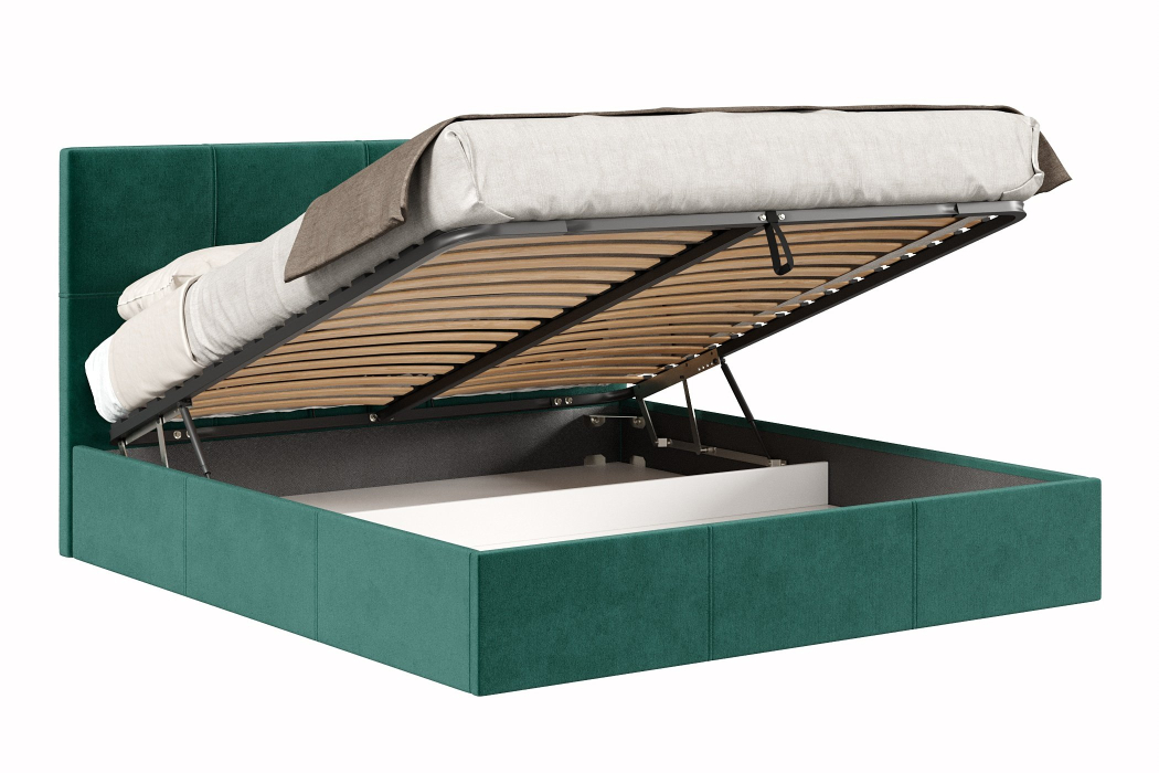 Мягкая кровать, Кровать Марсель 1800 с подъёмным механизмом, велюр