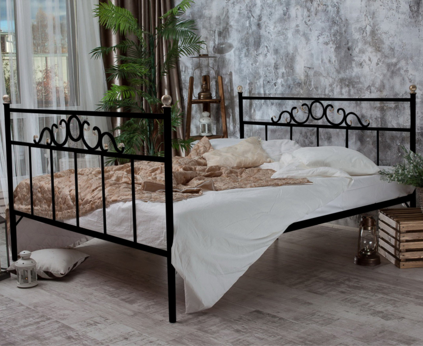 Кованые кровати, Кованая кровать Сандра1.4 с двумя спинками