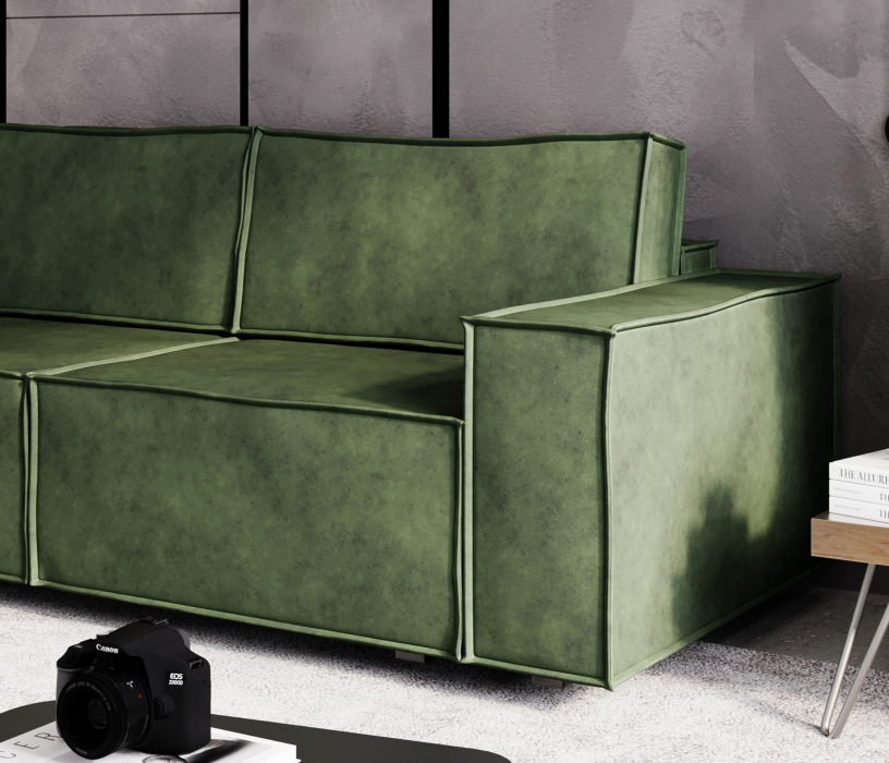 Диваны с ящиком для белья, Диван-кровать Лофт, велюр