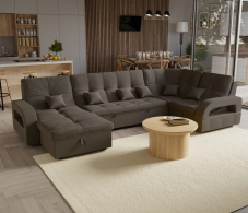 Диваны угловые в гостиную, Модульный диван Майами-4,венеция,велюр