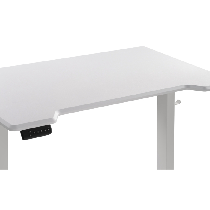Прямые компьютерные столы, Компьютерный стол Маркос с механизмом подъема 140х80х75, белый