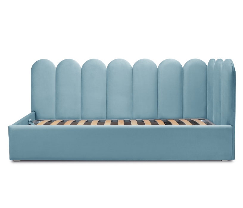 Кровати с мягким изголовьем, Кровать Мия 120 с подъемным механизмом, микровелюр